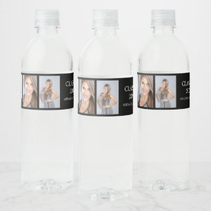 Graduation Photo Custom Water Bottle Étiquette
