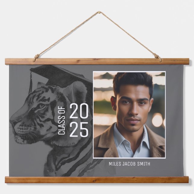 Graduation Photo Display Bois Taché Tapisserie mur (Devant)