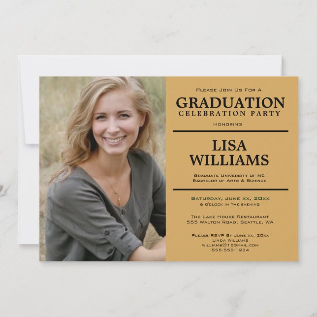 Graduation Photo Party Invitation (Devant)