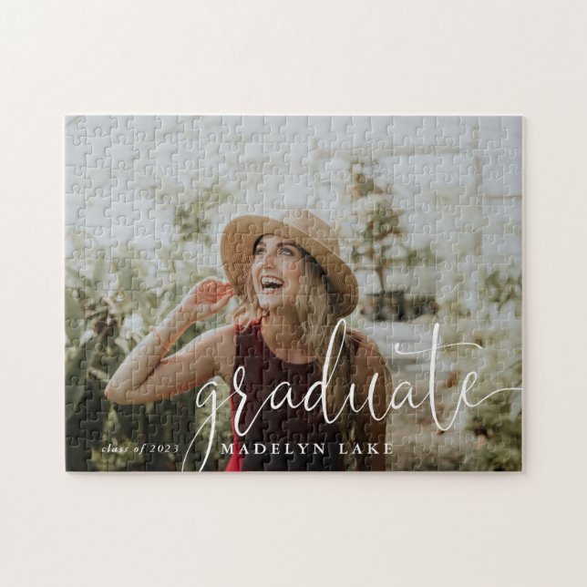 Graduation Photo Puzzle Guest Jigsaw Puzzle (Horizontal)