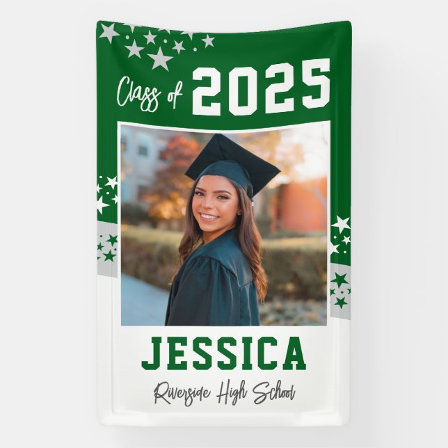 Graduation Photo Vinyl Bannière Décoration (Verticale)