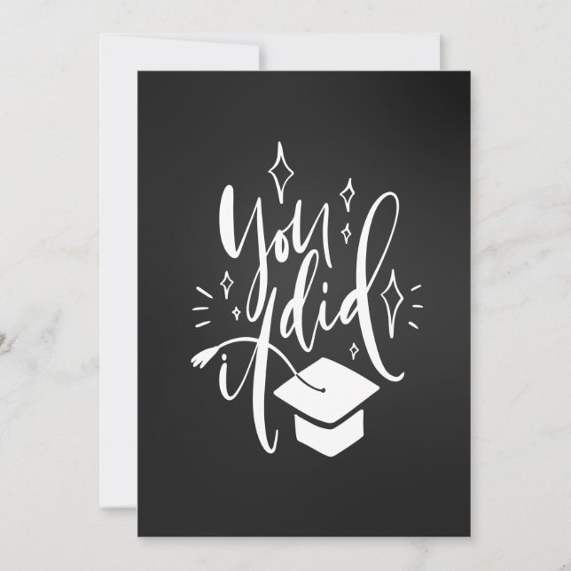 Graduation Salutation Carte Plat Vous L'Avez Fait  (Devant)