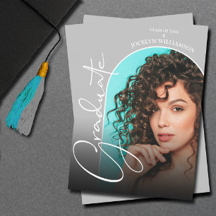 Graduation Script Arch Photo Invitation