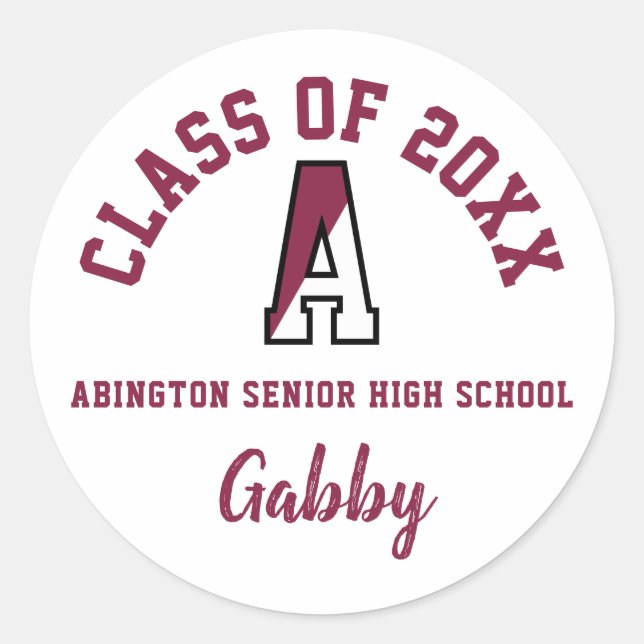 Graduation Stickers Abington Senior High School (Devant)