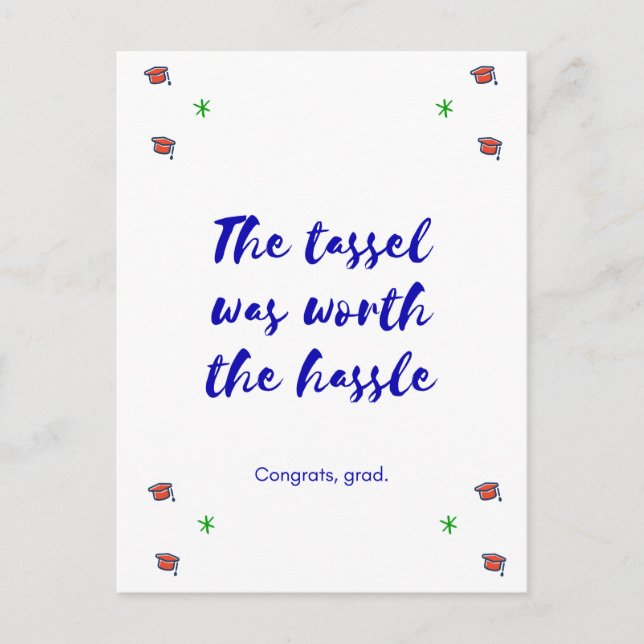 Graduation - Tassle valait la peine de la carte po (Devant)