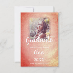 Graduation Tendance Orange effet métal Texture