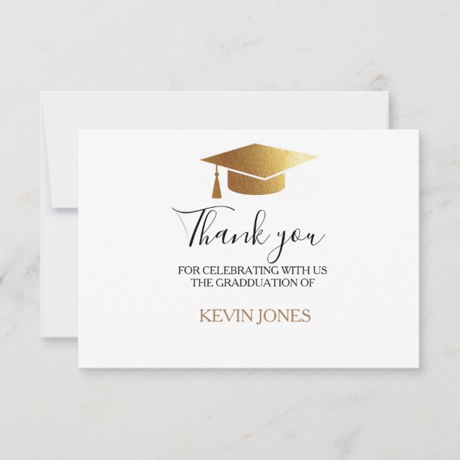 Gradué or goût casquette élégant merci  (Devant)