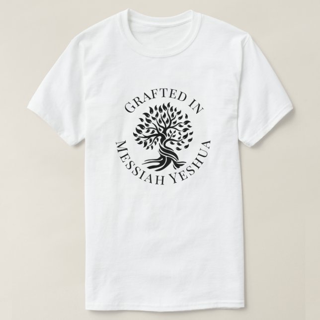 Grafé dans Messiah Yeshua arbre de vie T-shirt (Design devant)