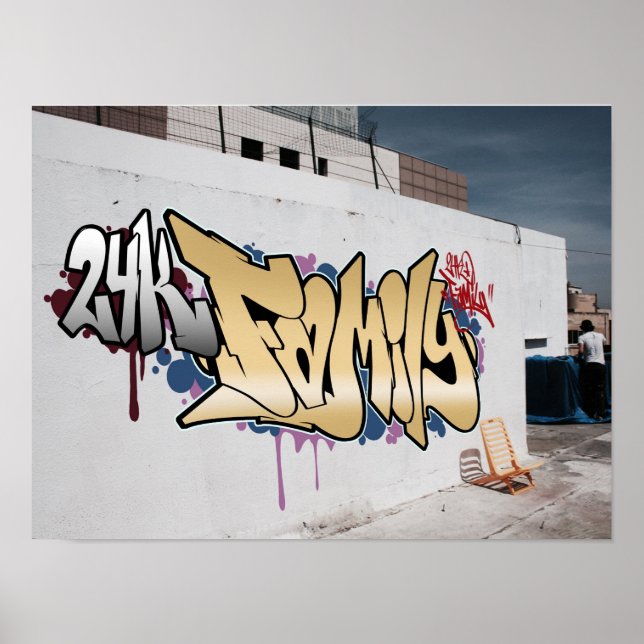 Graffiti 24K Poster de famille (Devant)