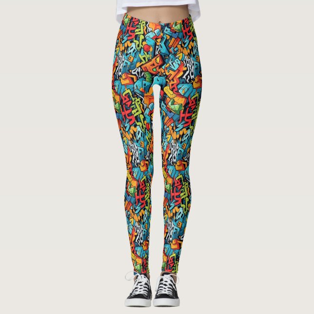 Graffiti Art Leggings (Devant)