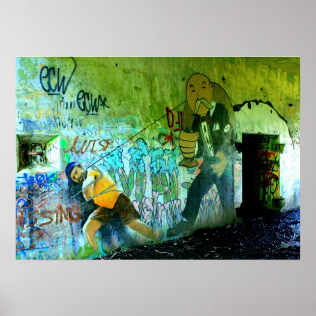 Graffiti art poster bunker 2ÈME GUERRE MONDIALE (Devant)