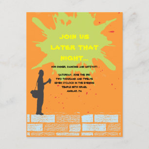 Graffiti Artist Bar Bat mitzvah Invitation Party C
