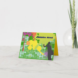 Graffiti Artist Bar Bat Mitzvah Thank You Card