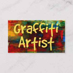 Graffiti Artiste en Carte de visite de peinture