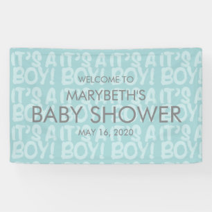 Graffiti Bleu Baby shower de bienvenue bannière