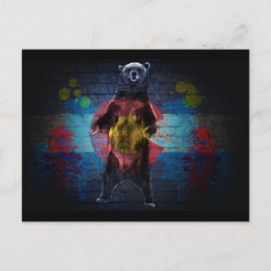 Graffiti Colorado drapeau gruncard ours carte post