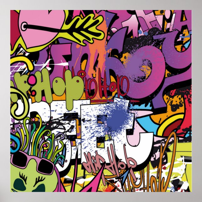 graffiti cool mot art maison décoration poster (Devant)