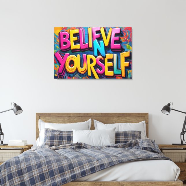 Graffiti Croire En Soi Toile D'art (Insitu(Chambre))