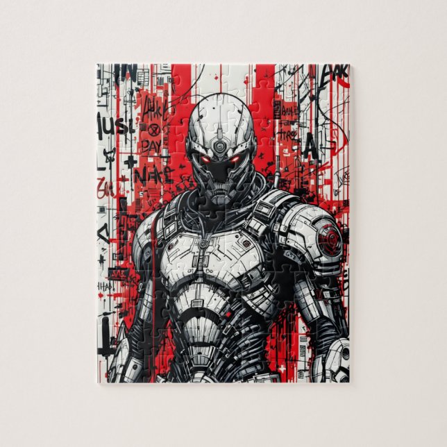 Graffiti de guerrier Cyberpunk - Puzzle (Vertical)