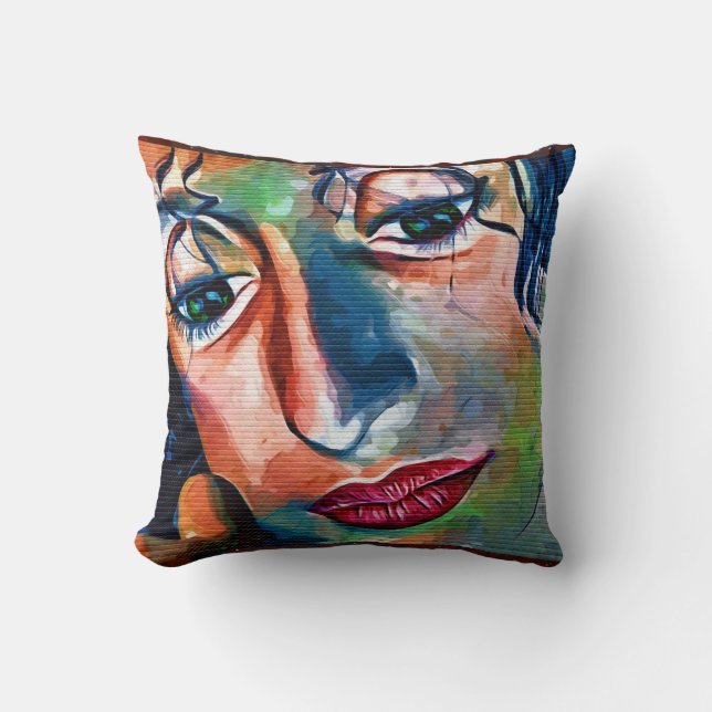 Graffiti Face Art Coussin (Recto)