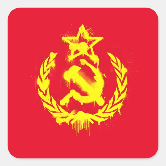 Graffiti Hammer & Sickle Stickers (Devant)