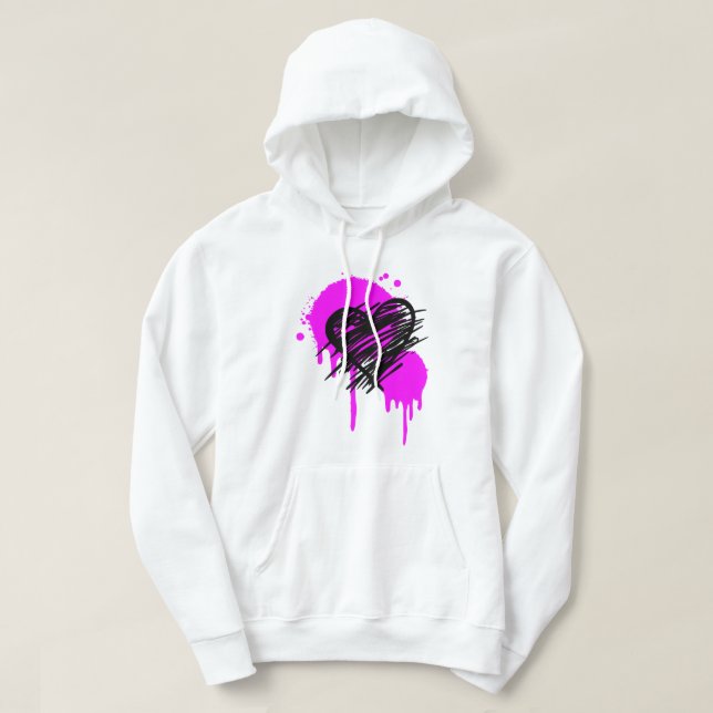 Graffiti Heart Sweat - shirt à capuche, sweatshirt (Design devant)
