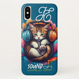 Graffiti Kitty Vibe Coque - Tabby Brown