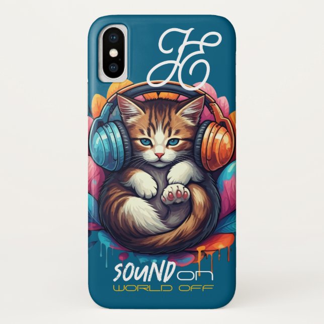Graffiti Kitty Vibe Coque - Tabby Brown (Dos)