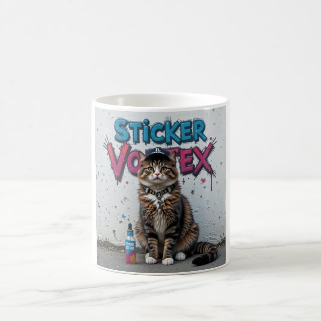 Graffiti Mug de chat Cool urbain - Style de rue Ca (Centre)