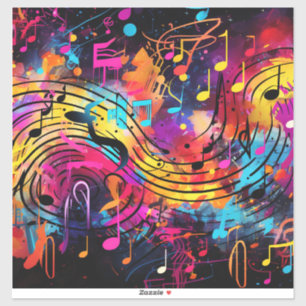 Graffiti Notes musicales Sticker Vinyl