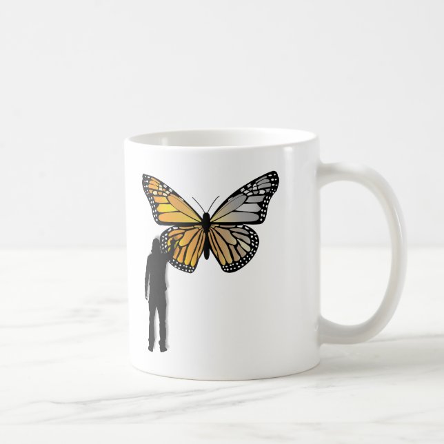 Graffiti papillon drôle Mug (Droite)