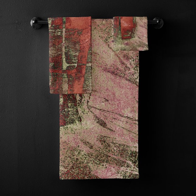 Graffiti peint Grunge Automne Rouge Vert rouille (Créateur téléchargé)