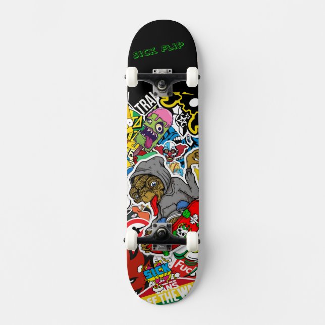 Graffiti Skateboard avec votre devise (Recto)