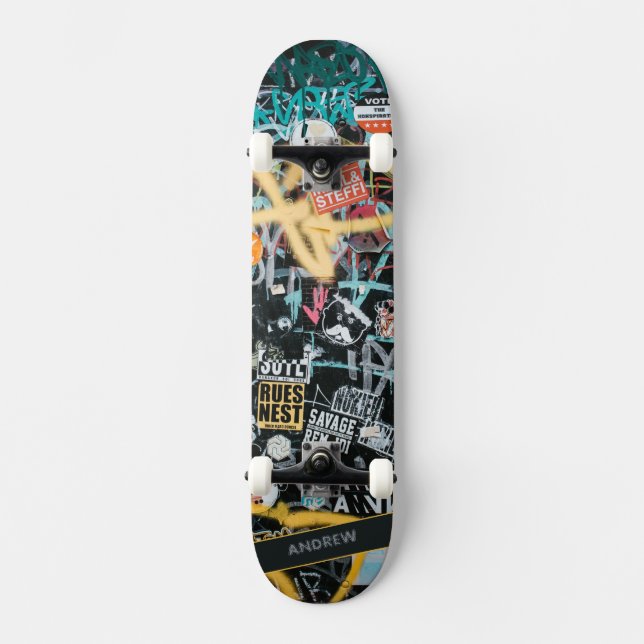 Graffiti Street Skateboard avec nom (Recto)