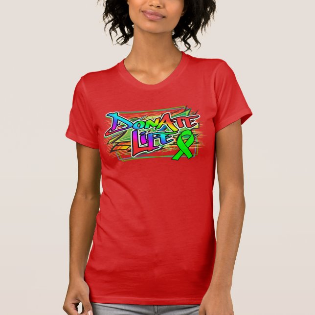 Graffiti Style Organ Dons Sensibilisation T-shirt (Devant)