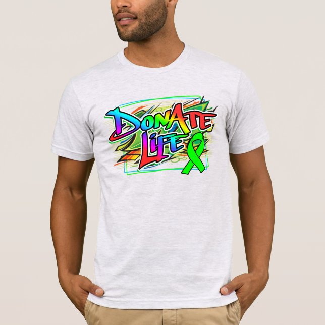 Graffiti Style Organ Dons Sensibilisation T-shirt (Devant)