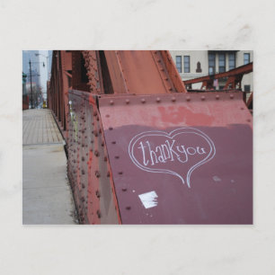 Graffiti urbain merci carte postale