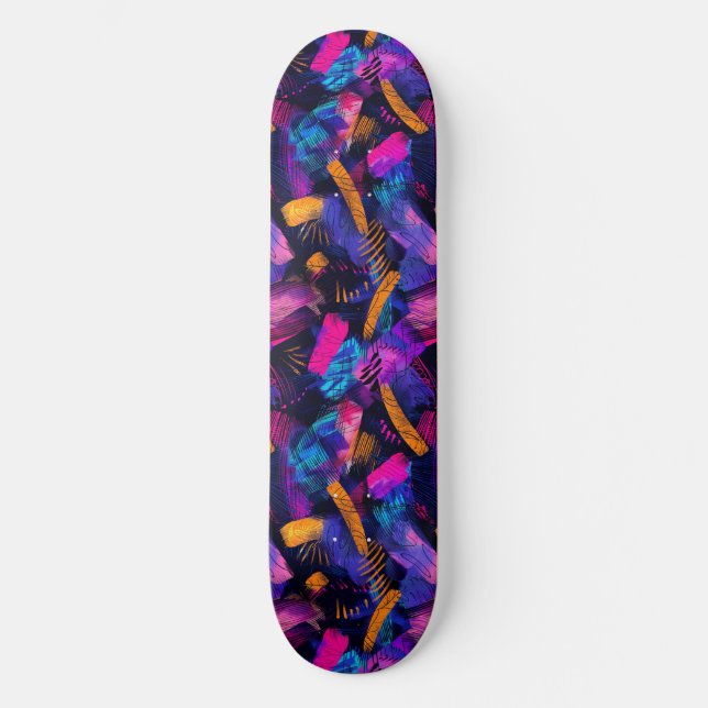 Graffiti urbain moderne Grunge Motif Skateboard (Recto)