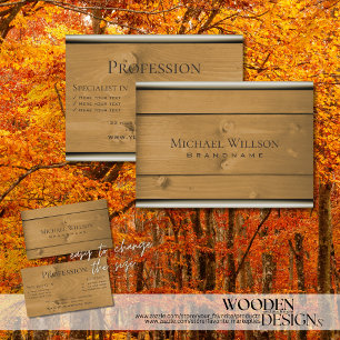 Grain de bois naturel Cartes en bois rustique frap