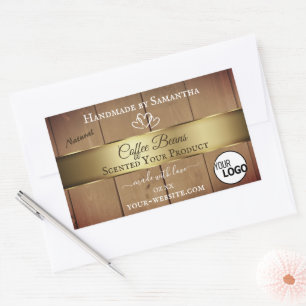 Grain de bois naturel Étiquette Logo de décoration