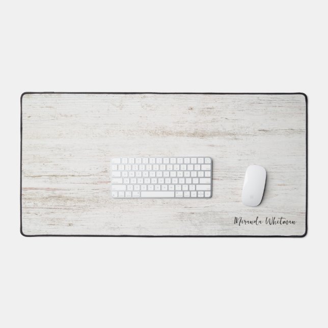 Grain de bois rustique avec nom (Clavier et souris)