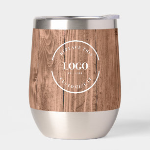 Grain de bois Rustique Marqué avec logo Site Web