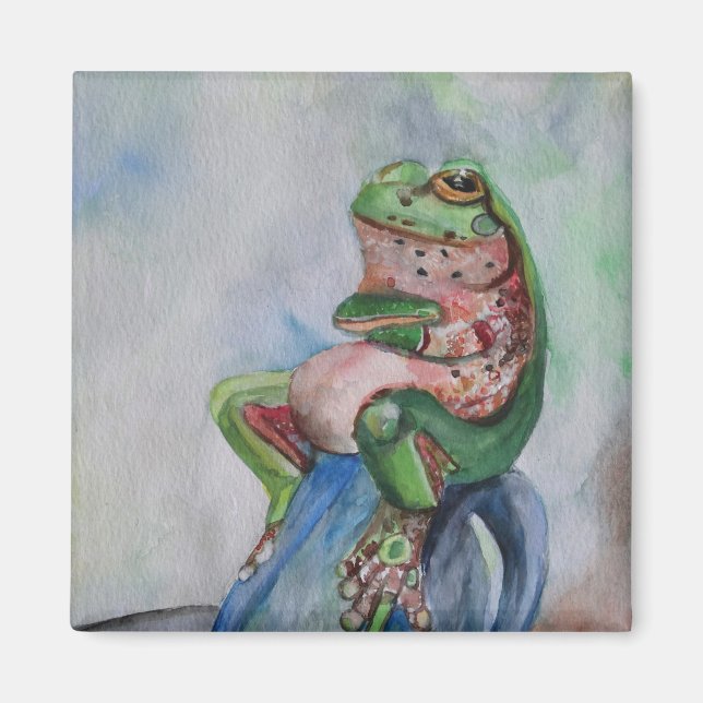 Graine de grenouille Art 5.1 Cm Magnet Carré (Devant)