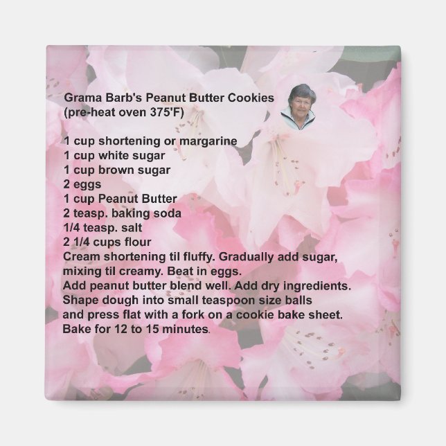 Grama Barb's Peanut Butter Aimant cookies (Devant)