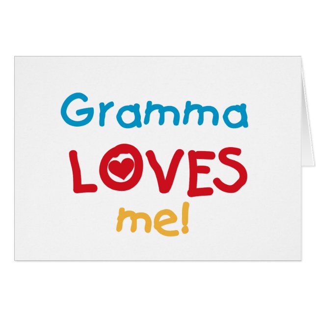 Gramma aime mes t-shirts et cadeaux (Devant horizontal)