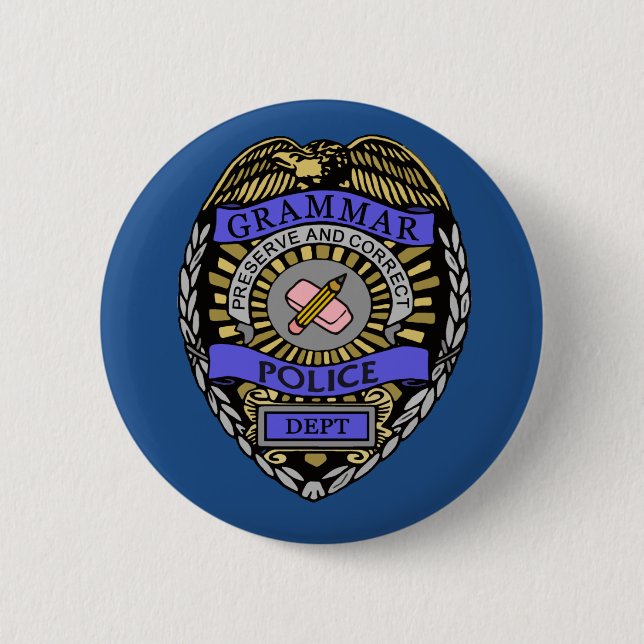 Grammaire Police Dept Badge Pencil Effaser (Devant)