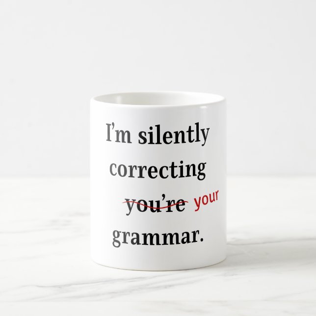 Grammar Guardian Mug : Sip, Snicker et Correct (Centre)