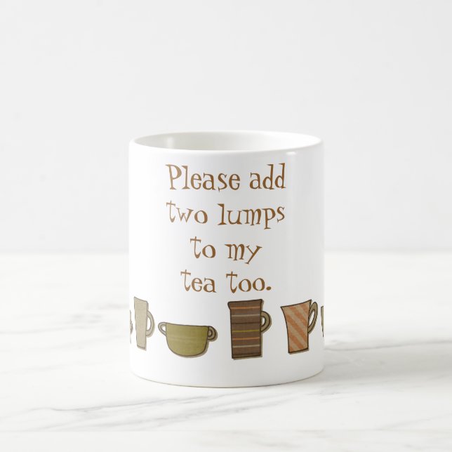 Grammar Police Deux Coups De Thé Trop Mug (Centre)