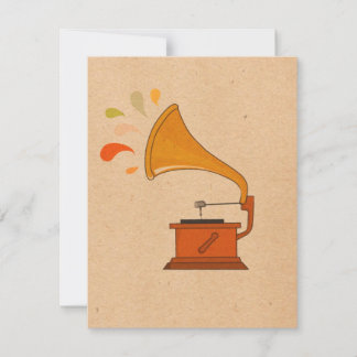 Grammophone vintage avec éclaboussures de musique