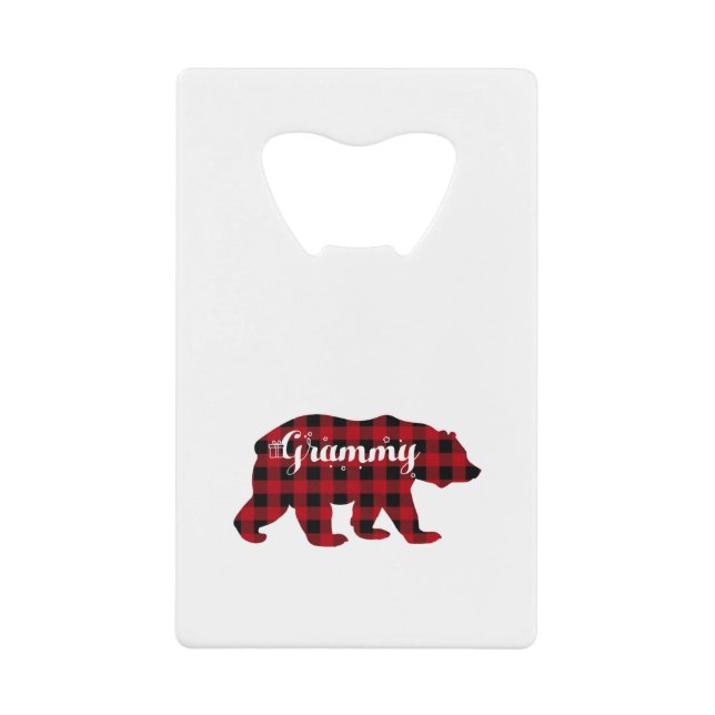 Grammy Bear Buffalo Rouge Plaid Famille Correspond (Devant)